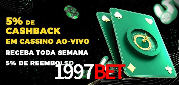 Promoções do cassino ao Vivo 1997bet